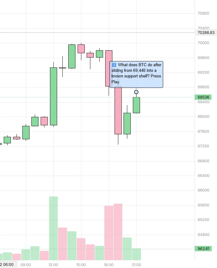 Short video loop showing a lesson breakpoint on the chart